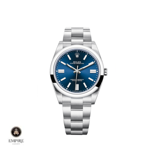 Đồng hồ Rolex Oyster Perpetual 41 124300-0003 Mặt Số Xanh Sáng Dây Đeo Oyster