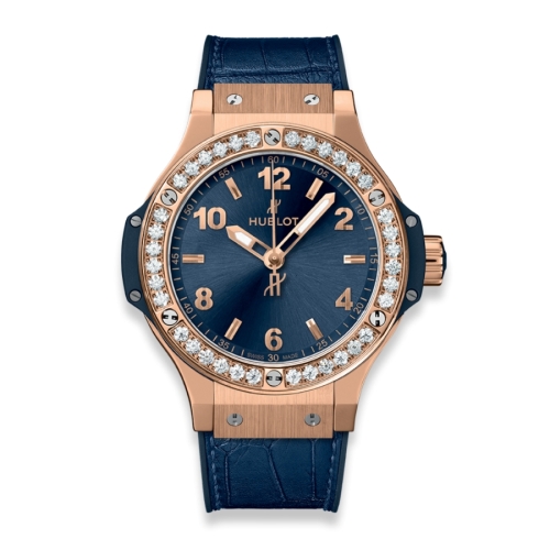 Đồng Hồ Hublot Big Bang Gold Blue Diamonds 38mm 361.PX.7180.LR.1204