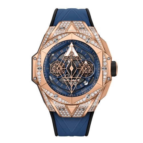 Đồng Hồ Hublot Big Bang Sang Bleu II King Gold Blue Pavé 45mm 418.OX.5108.RX.1604.MXM20
