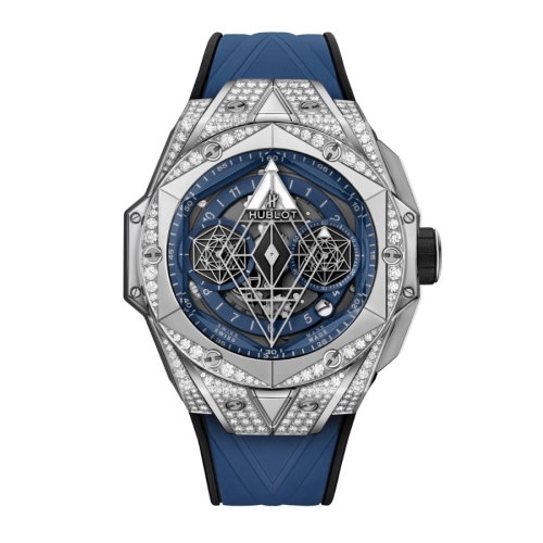 Đồng Hồ Hublot Big Bang Sang Bleu II Titanium Blue Pavé 45mm 418.NX.5107.RX.1604.MXM20