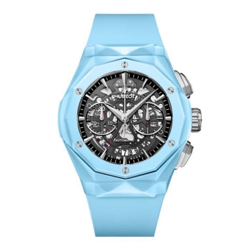 Đồng Hồ Hublot Classic Fusion Aerofusion Chronograph Orlinski Sky Blue Titanium Ceramic 525.ES.0170.RX.ORL22