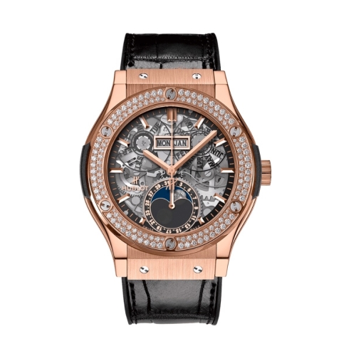 Đồng Hồ Hublot Classic Fusion Aerofusion Moonphase King Gold Diamond 42mm 547.OX.0180.LR.1104
