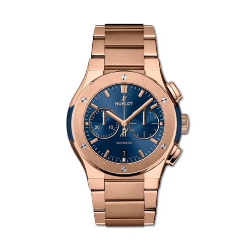Đồng Hồ Hublot Classic Fusion Blue Chronograph King Gold Bracelet 42mm 540.OX.7180.OX