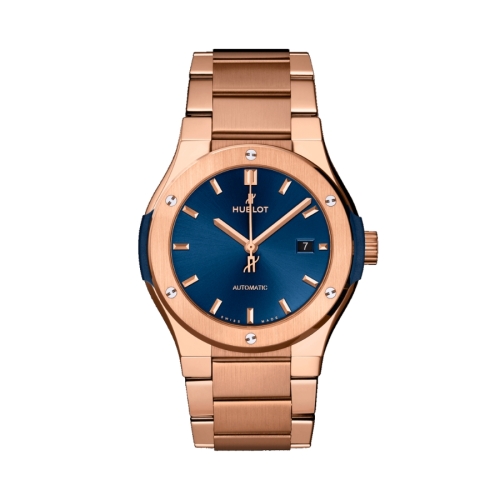 Đồng Hồ Hublot Classic Fusion Blue King Gold Bracelet 42mm 548.OX.7180.OX