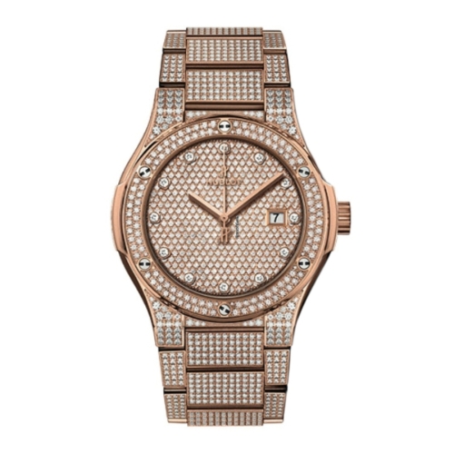Đồng hồ Hublot Classic Fusion Bracelet King Gold Full Pavé 45mm 510.OX.9000.OX.3704