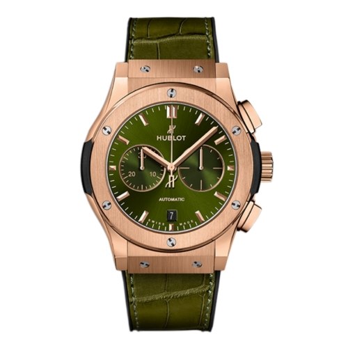 Đồng Hồ Hublot Classic Fusion Chronograph King Gold Green 42mm 541.OX.8980.LR