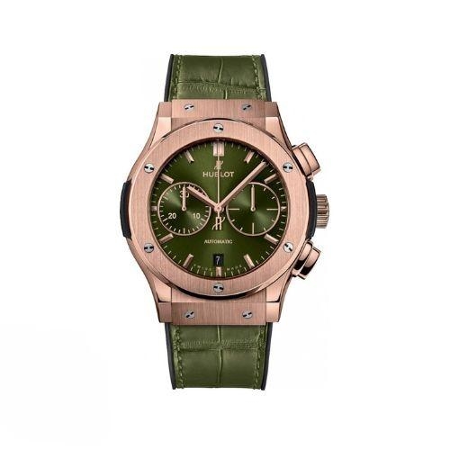 Đồng Hồ Hublot Classic Fusion Chronograph King Gold Green 45mm 521.OX.8980.RX