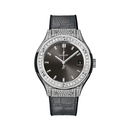 Đồng Hồ Hublot Classic Fusion Racing Grey Titanium Pavé 33mm 581.NX.7071.LR
