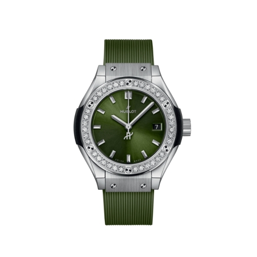 Hublot Classic Fusion Titanium Green Diamonds 29mm 591.NX.8970.RX.1204