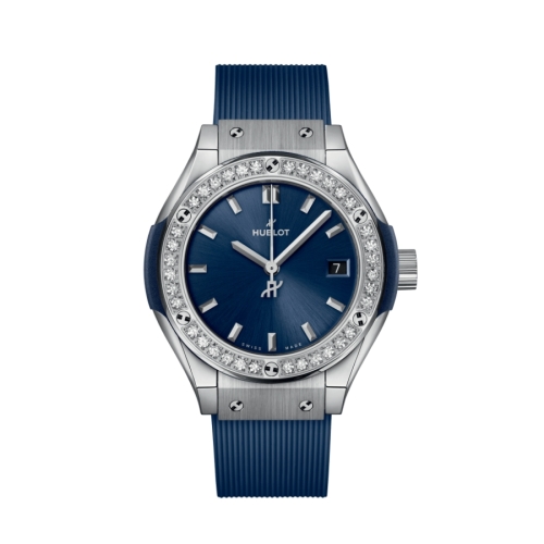Hublot Classic Fusion Titanium Blue Diamonds 29mm 591.NX.7170.RX.1204