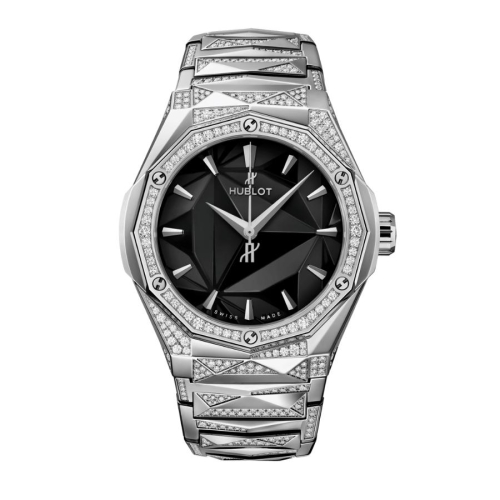 Đồng Hồ Hublot Classic Fusion Titanium Orlinski Bracelet Titanium Alternative Pavé 40mm 550.NS.1800.NS.3804.ORL22
