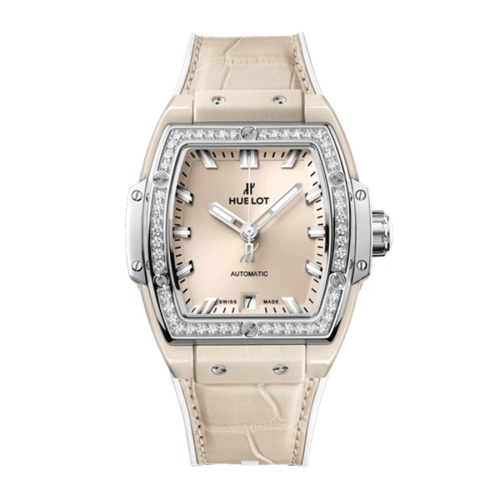 Đồng Hồ Hublot Spirit Of Big Bang Beige Ceramic Titanium Diamonds 39mm 665.CZ.891B.LR.1204