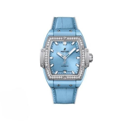 Đồng Hồ Hublot Spirit Of Big Bang Blue Ceramic Titanium Diamonds 39mm 665.EN.891L.LR.1204