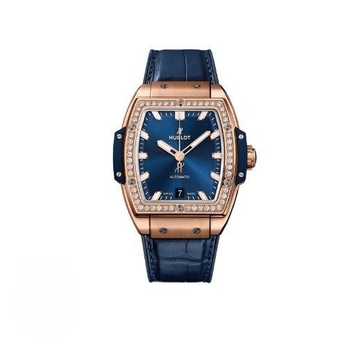 Đồng Hồ Hublot Spirit Of Big Bang King Gold Blue Diamonds 39mm 665.OX.7180.LR.1204