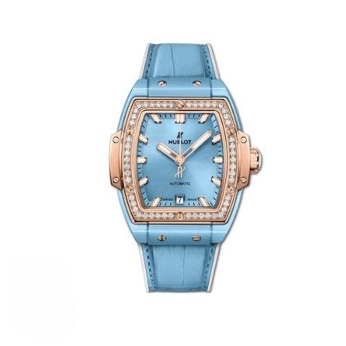 Đồng Hồ Hublot Spirit Of Big Bang Light Blue Ceramic King Gold Diamonds 39mm 665.EO.891L.LR.1204