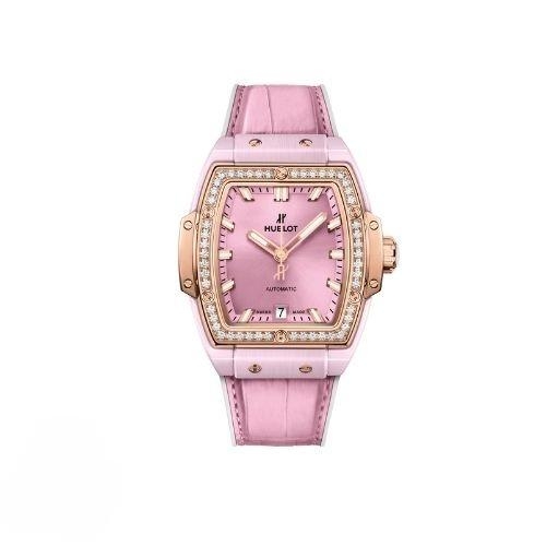 Đồng Hồ Hublot Spirit Of Big Bang Pink Ceramic King Gold Diamonds 39mm 665.RO.891P.LR.1204