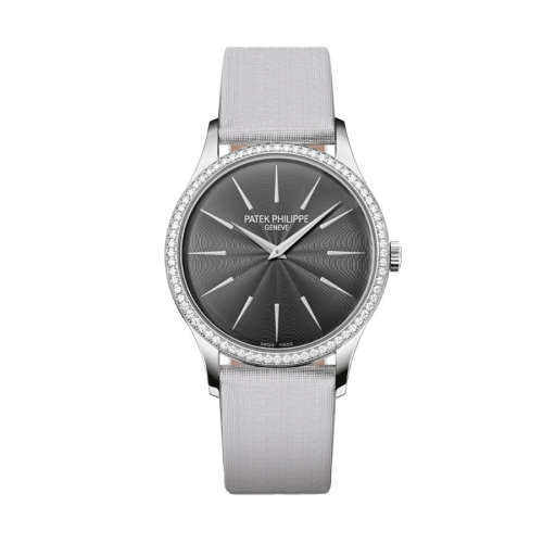 Đồng Hồ Patek Philippe Calatrava Diamond Gray Dial Ladies 4897G-010 33mm
