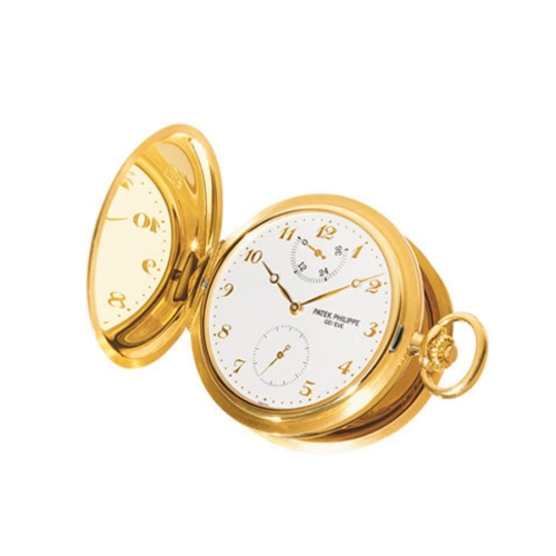 Đồng hồ Patek Philippe Yellow Gold Hunter Case Pocket Watch with Power Reserve Indicator 983J-001