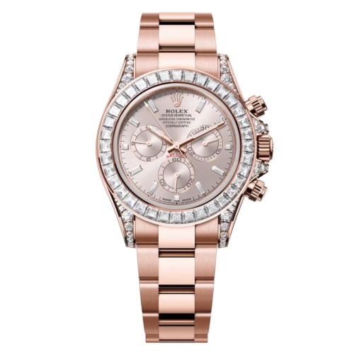 Đồng Hồ Rolex Cosmograph Daytona 40 126595TBR Mặt Số Hồng Phấn