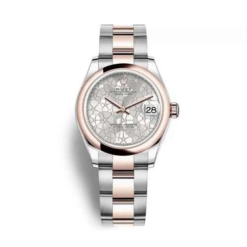 Đồng Hồ Rolex Datejust 31 278241-0031 Mặt Số Hoa Bạc Dây Đeo Oyster Thép Vàng Hồng