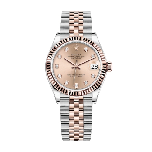 Đồng Hồ Rolex Datejust 31 Mặt Số Hồng Nạm Kim Cương 278271-0024