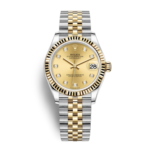 Đồng Hồ Rolex Datejust 31 278273-0026 Champagne Mặt Số Vàng Cũ Đã Qua Sử Dụng Like New 99%