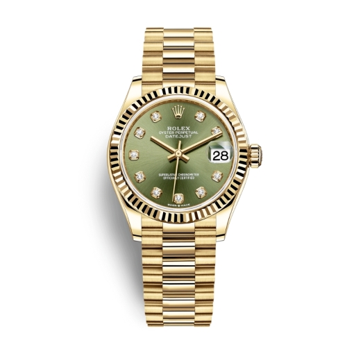 Đồng Hồ Rolex Datejust 31 278278-0011 Mặt Số Xanh Olive Dây Đeo President