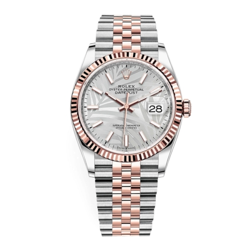 Đồng Hồ Rolex Datejust 36 Mặt Số Cây Cọ Bạc 126231-0031