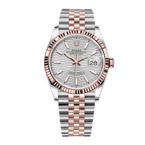 Đồng Hồ Rolex Datejust 36 Mặt Số Nếp Gấp Bạc 126231-0033
