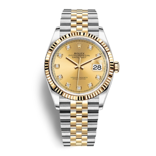 Đồng Hồ Rolex Datejust 36 126233-0017 Champagne Mặt Số Vàng Cũ Đã Qua Sử Dụng Like New 99%