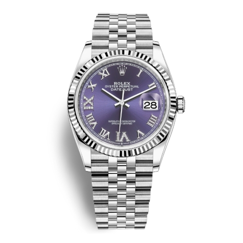 Đồng Hồ Rolex Datejust 36 126234-0021 Mặt Số Tím Dây Đeo Jubilee Thép