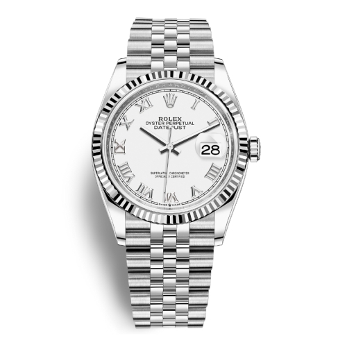Đồng Hồ Rolex Datejust 36 126234-0025 Mặt Số Trắng Dây Đeo Jubilee Thép