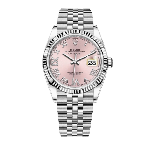 Đồng Hồ Rolex Datejust 36 126234-0031 Mặt Số Hồng Dây Đeo Jubilee Thép