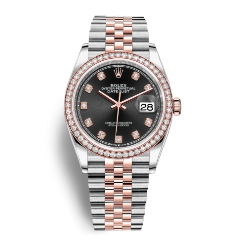 Đồng Hồ Rolex Datejust 36 126281RBR-0007 Black Dial Mặt Số Đen Cũ Đã Qua Sử Dụng Like New 99%