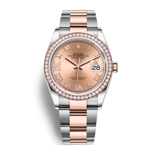 Đồng Hồ Rolex Datejust 36 126281RBR-0016 Mặt Số Vàng Everose Dây Oyster