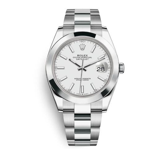 Đồng Hồ Rolex Datejust 41 126300-0005 Mặt Số Trắng Dây Oyster