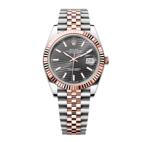 Đồng Hồ Rolex Datejust 41 Mặt Số Nếp Gấp Xám Đậm 126331-0020