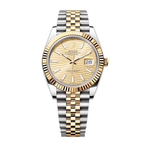 Đồng Hồ Rolex Datejust 41 Mặt Số Nếp Gấp Vàng 126333-0022