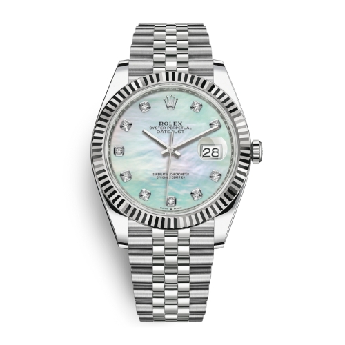 Đồng Hồ Rolex Datejust 41 126334-0020 Mother Of Pearl Mặt Số Khảm Trai Cũ Đã Qua Sử Dụng Like New 99%