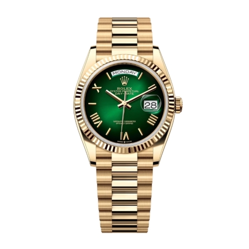 Đồng Hồ Rolex Day-Date 36 128238 Mặt Số Xanh Lá