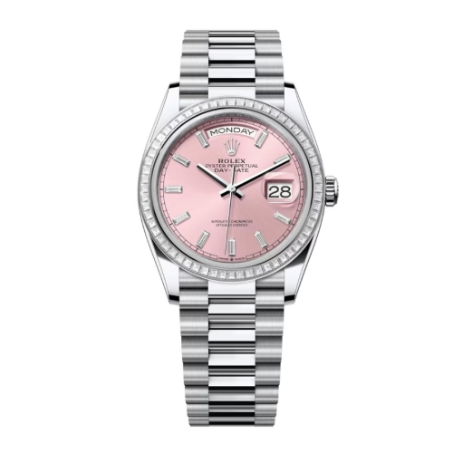 Đồng Hồ Rolex Day-Date 36 128396TBR Mặt Số Hồng