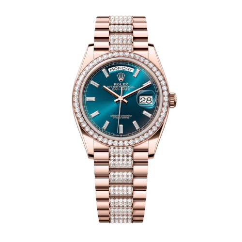 Đồng Hồ Rolex Day-Date 36 128345RBR Mặt Số Xanh Lục Lam