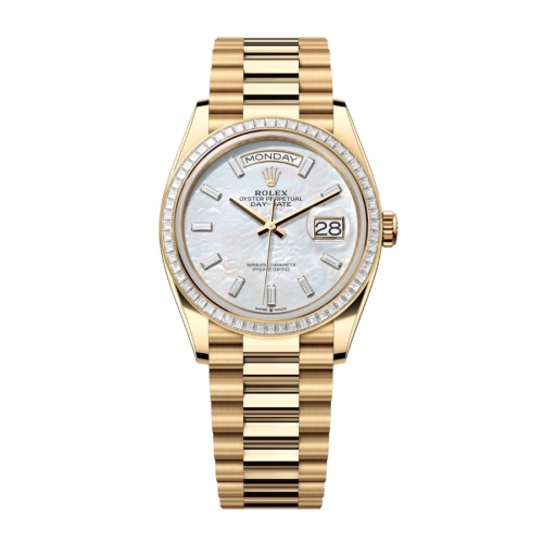 Đồng Hồ Rolex Day-Date 36 128398TBR Mặt Số Xà Cừ