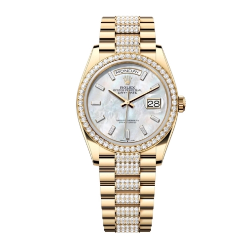 Đồng Hồ Rolex Day-Date 36 128348RBR Mặt Số Xà Cừ