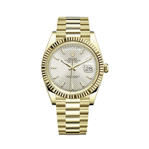 Đồng Hồ Rolex Daydate 40 228238-0008 Yellow Gold Mặt Số Trắng President Vàng Vàng