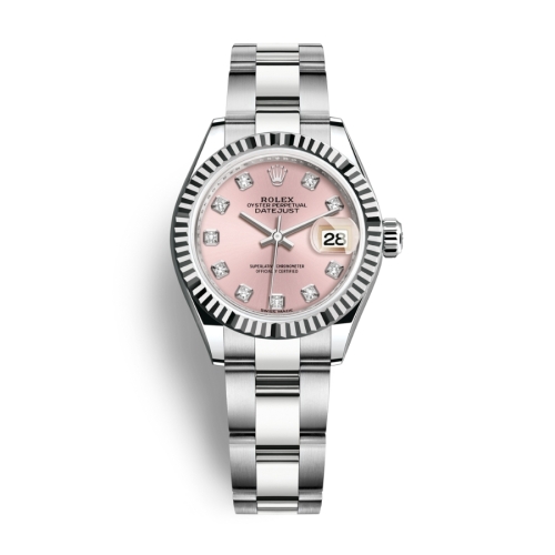 Đồng Hồ Rolex Lady-Datejust 28 279174-0004 Mặt Số Hồng Dây Đeo Oyster Thép