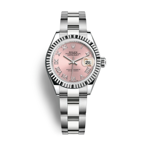 Đồng Hồ Rolex Lady-Datejust 28 279174-0018 Mặt Số Hồng Dây Đeo Oyster Vàng Trắng Thép