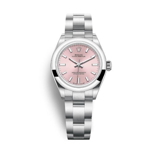 Đồng Hồ Rolex Oyster Perpetual 28 276200-0004 Mặt Số Hồng Dây Đeo Oyster