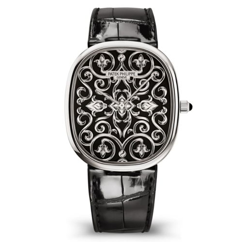 Patek Philippe Golden Ellipse 5738/51G-001 Grand Feu Black Enamel