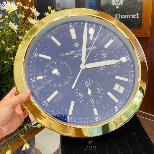 Đồng hồ treo tường Vacheron Constantin viền vàng đường kính 39cm